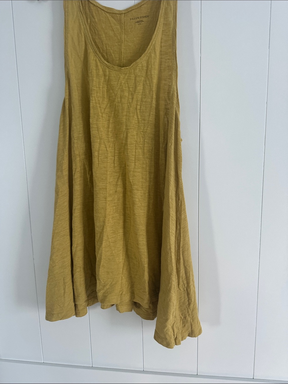 Sleeveless Flowy Tank  in Mustard Yellow